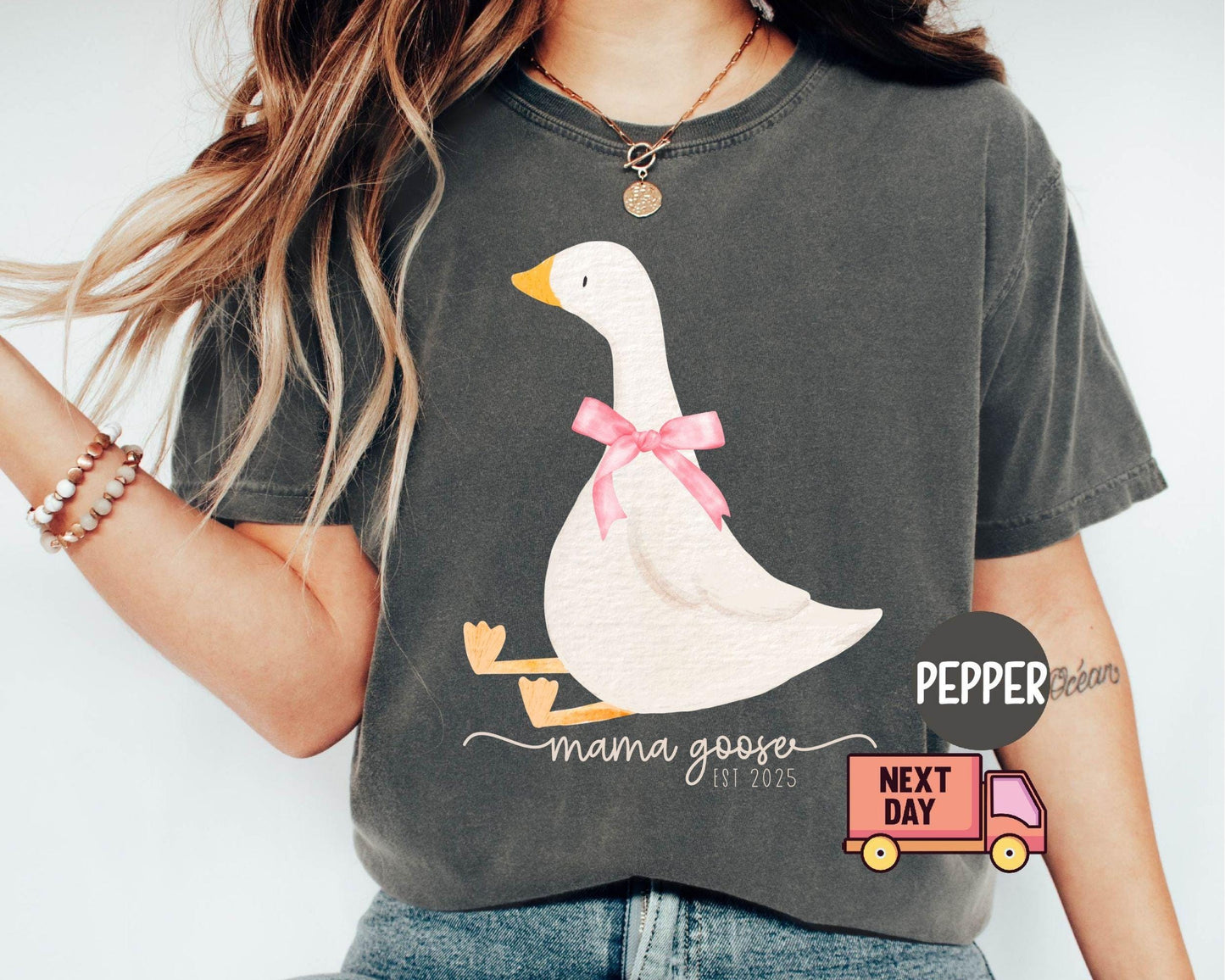 Coquette Mama Goose Shirt, Silly Goose Shirt for Mom, Goose Shirt,Mother's Day Shirt,Cute Mom Shirt,Funny Mama Shirt,Mom Tee