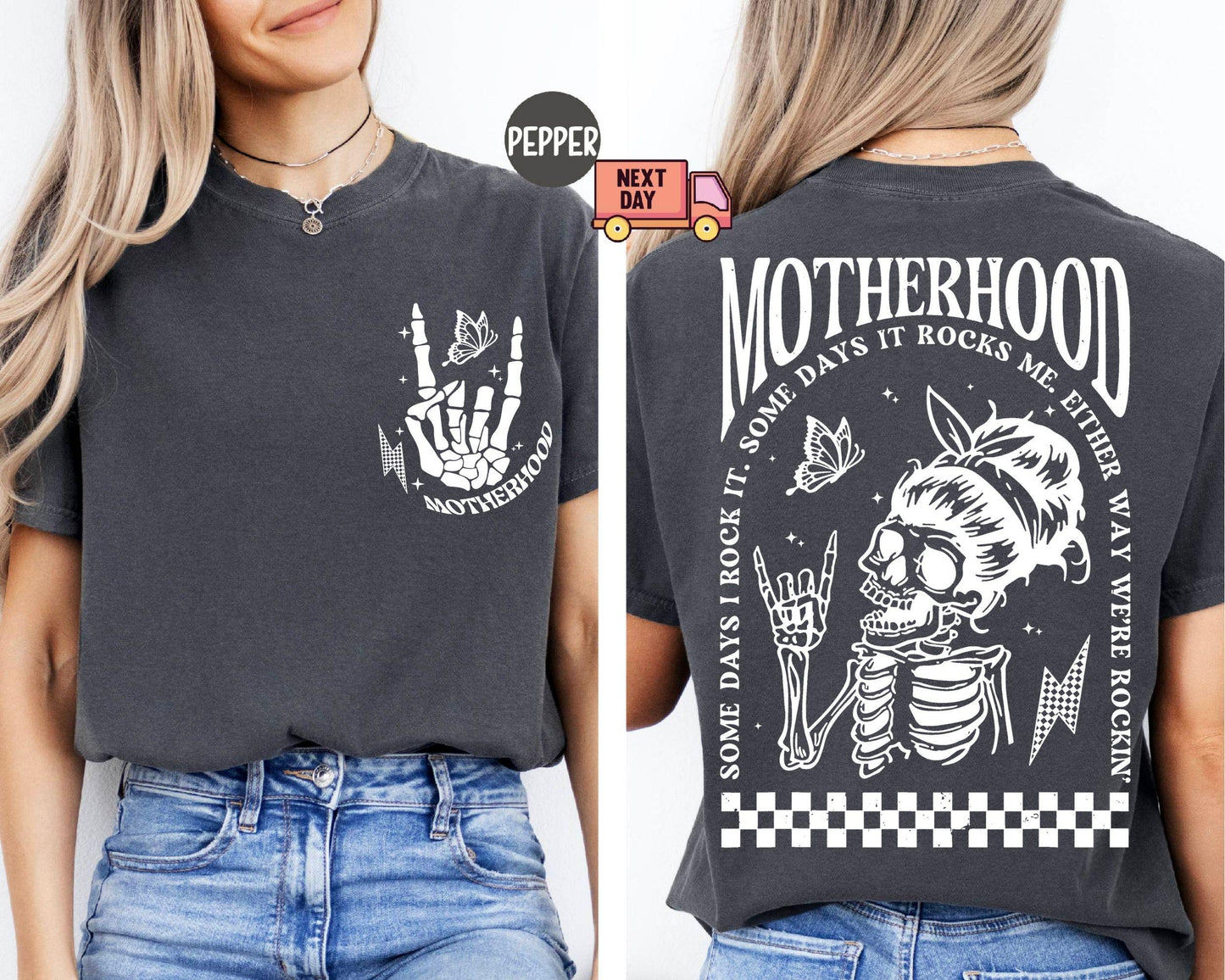 Motherhood Sometimes I Rock It Sometimes It Rocks Me Shirt, Mama Shirt, Mom Shirt, Rocker Mom Gifts, Mothers Day Gift, Gift