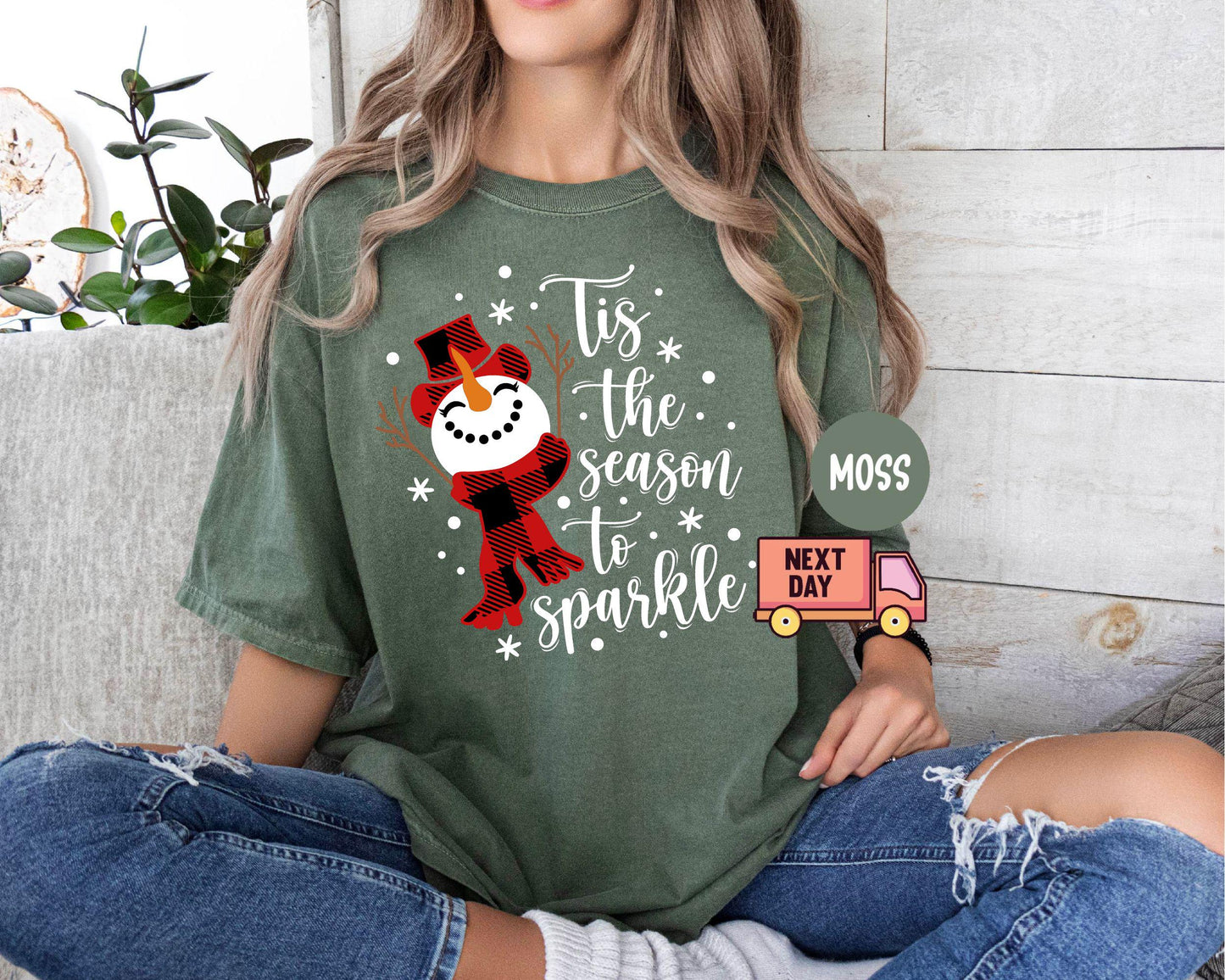 Tis the Season to Sparkle Christmas Shirt, Christmas Gifts, Christmas Shirts for Women, New Year Shirt, Let It Snow Shirt