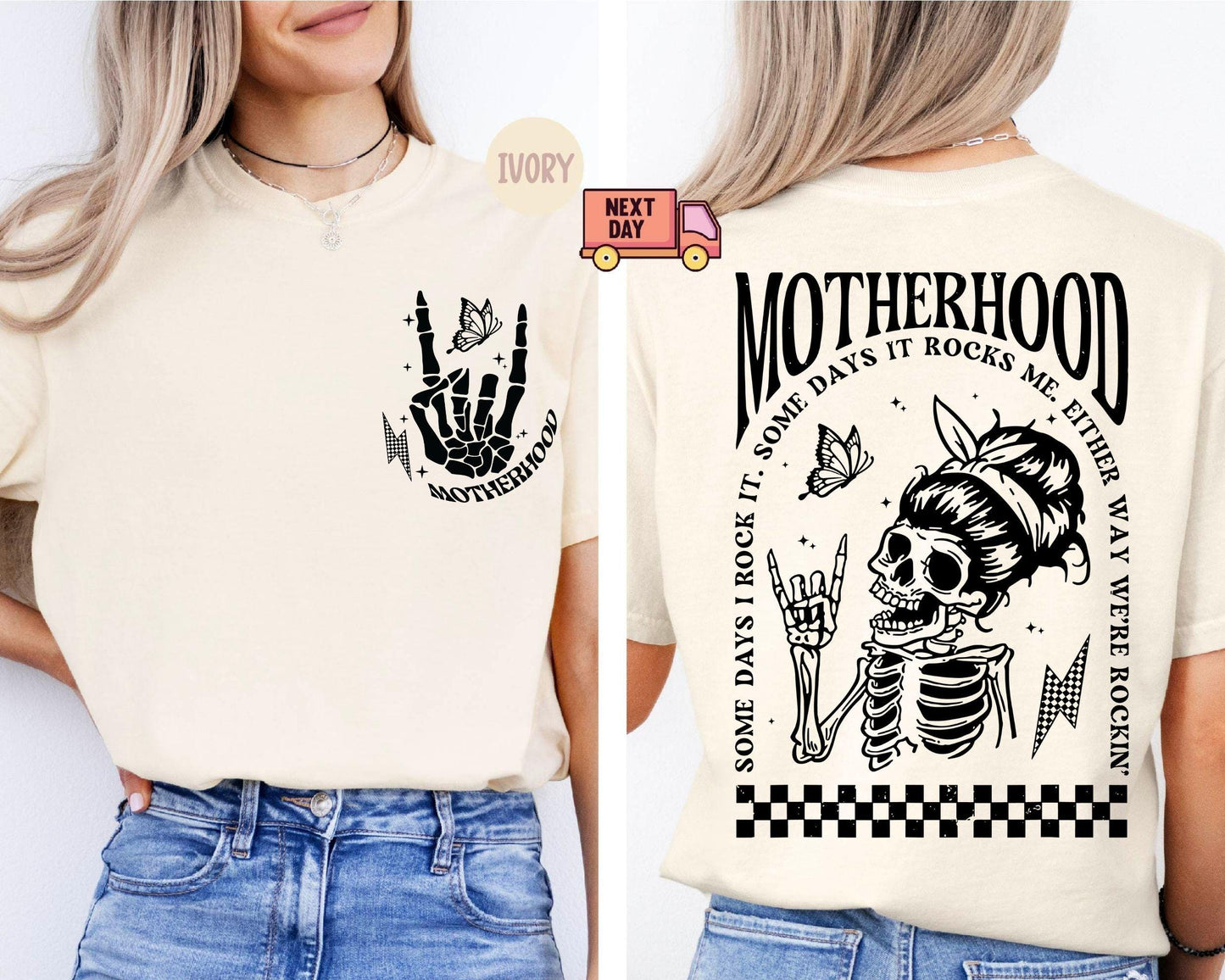 Motherhood Sometimes I Rock It Sometimes It Rocks Me Shirt, Mama Shirt, Mom Shirt, Rocker Mom Gifts, Mothers Day Gift, Gift