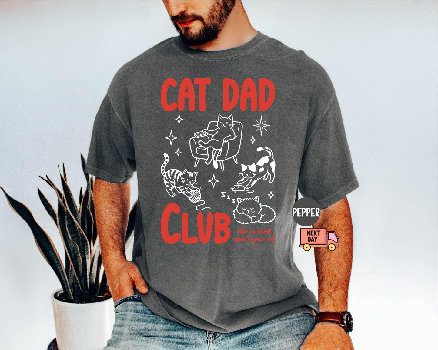 Cat Dad Shirt, Funny Cat Lover Shirt, Cat Dad Club Tee, Gift for Cat Lover, Cat Owner Shirt, Pet Dad Graphic Tee