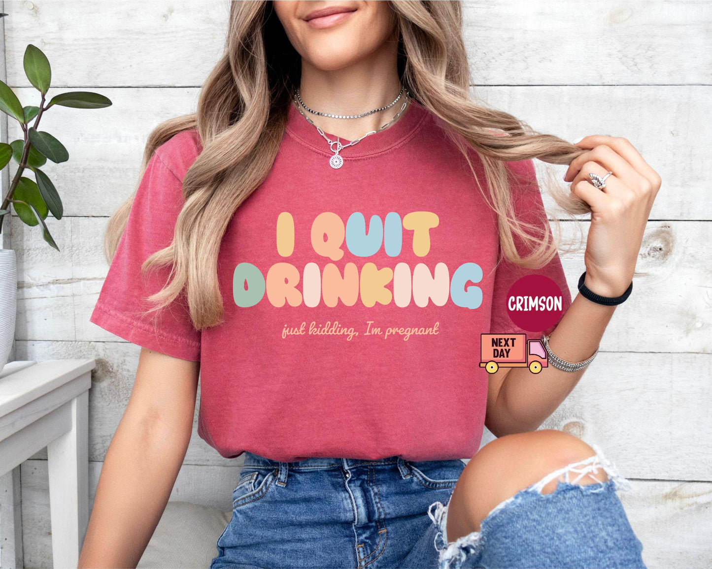 Funny Pregnancy Shirt Pregnant Shirt, Pregnancy Announcement Shirt, Funny gift for New Mom, I Quit Drinking Pregnancy Tee