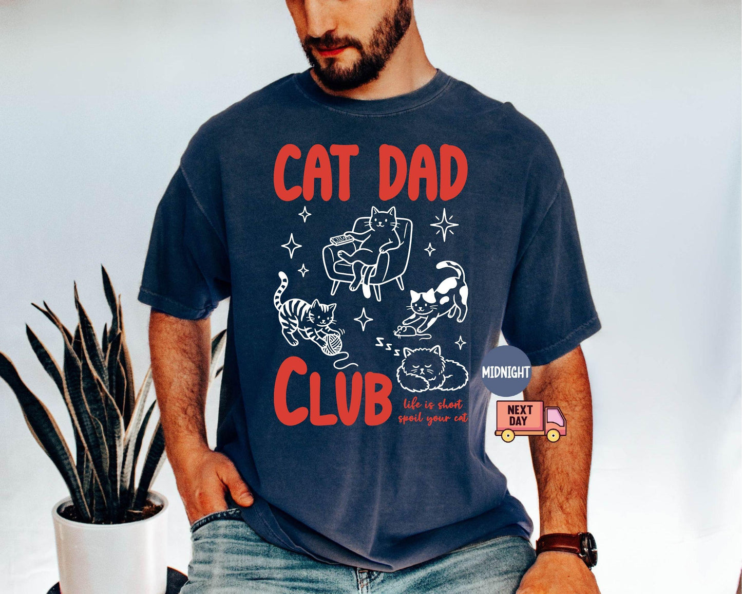Cat Dad Shirt, Funny Cat Lover Shirt, Cat Dad Club Tee, Gift for Cat Lover, Cat Owner Shirt, Pet Dad Graphic Tee