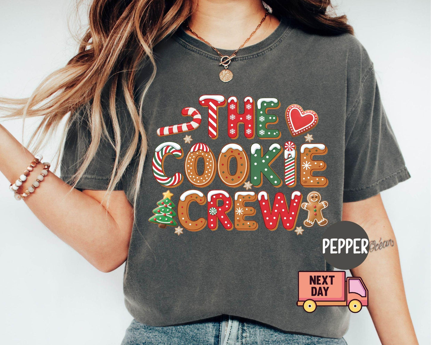 The Cookie Crew Shirt, Christmas Cookie Crew Shirt, Cute Cookies Shirt, Christmas Baking Crew Shirt, Gifts for Mom Christmas