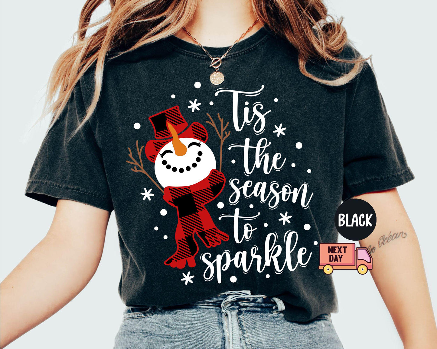 Tis the Season to Sparkle Christmas Shirt, Christmas Gifts, Christmas Shirts for Women, New Year Shirt, Let It Snow Shirt