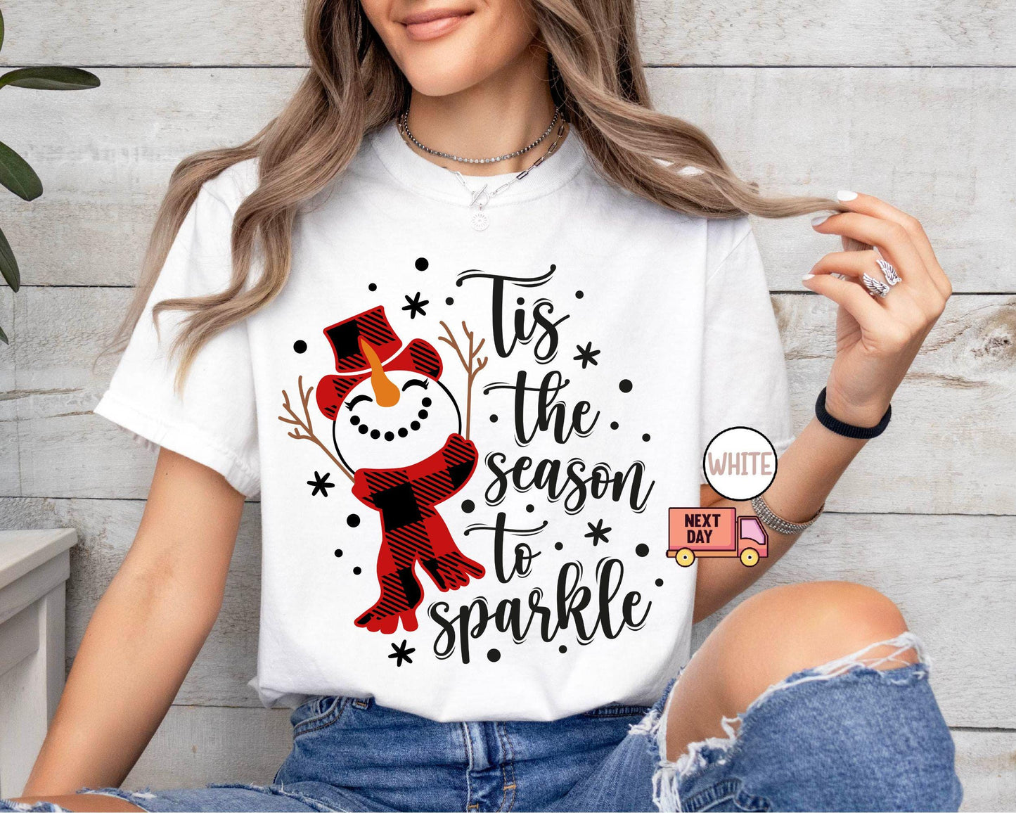 Tis the Season to Sparkle Christmas Shirt, Christmas Gifts, Christmas Shirts for Women, New Year Shirt, Let It Snow Shirt