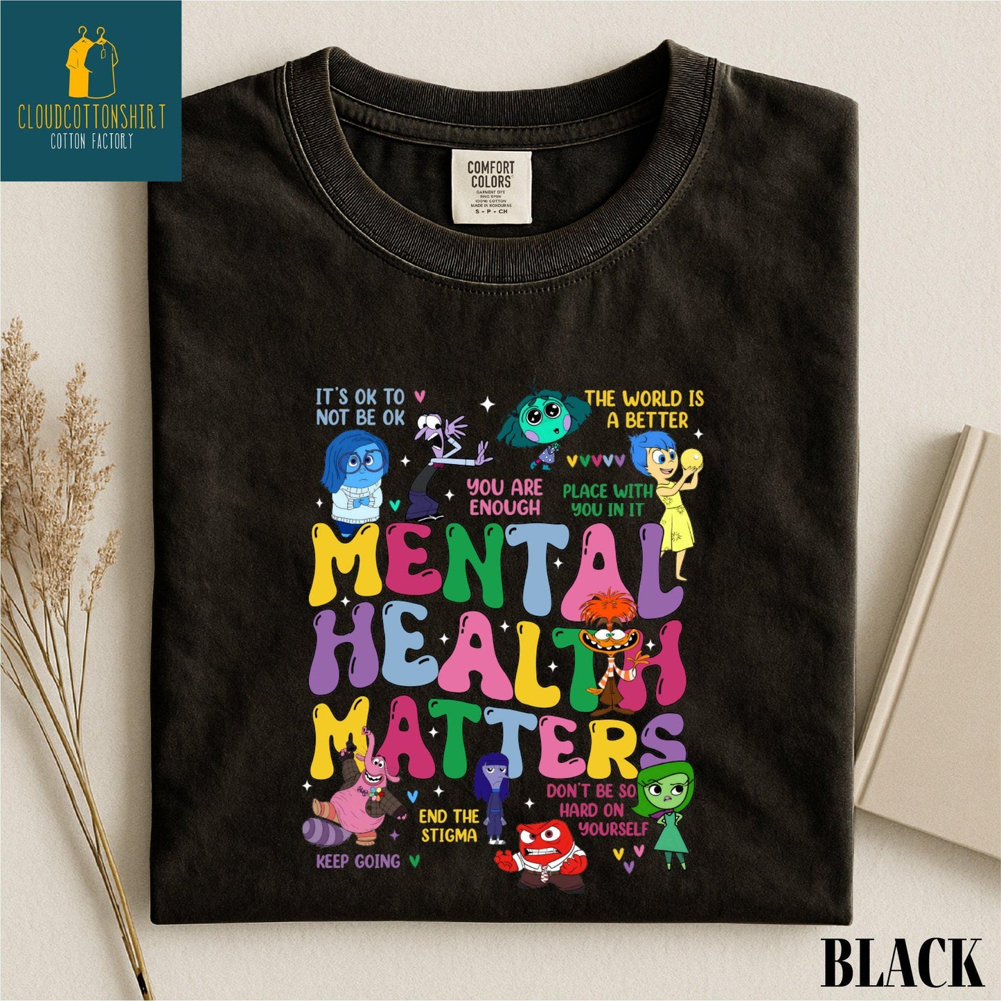 Mental Health Matters Shirt, Inside Out Sweatshirt, It's Okay To Feel All The Feels Sweater, Comfort Colors T-Shirt