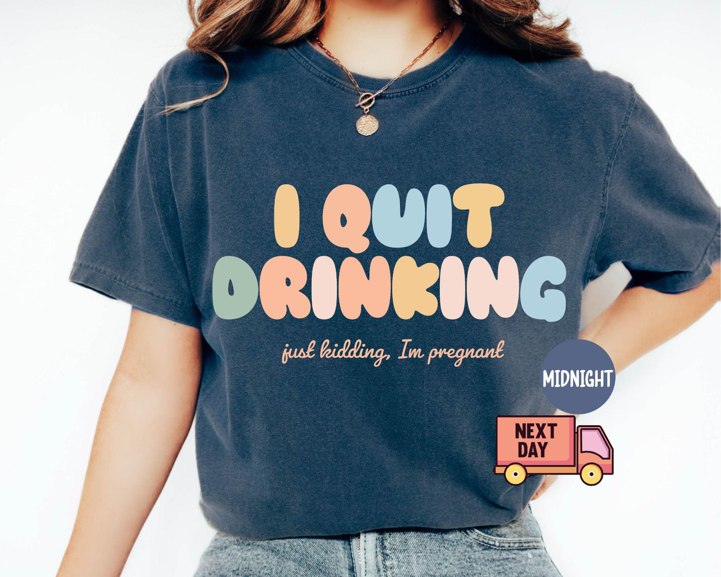 Funny Pregnancy Shirt Pregnant Shirt, Pregnancy Announcement Shirt, Funny gift for New Mom, I Quit Drinking Pregnancy Tee