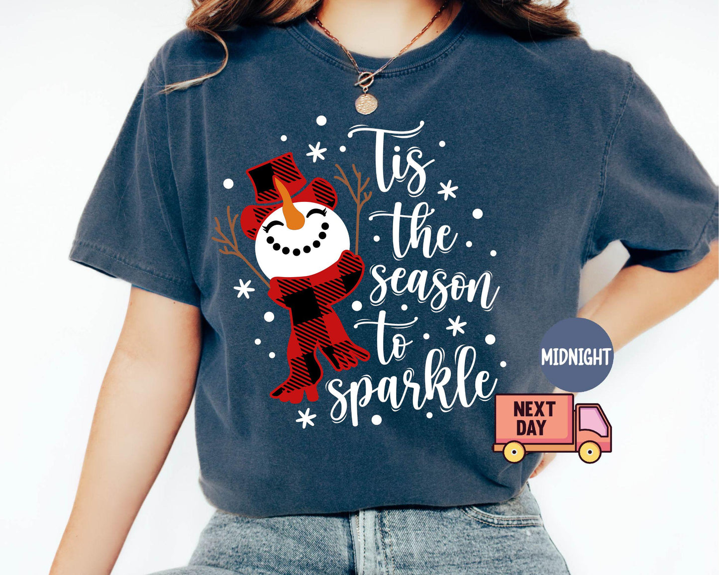 Tis the Season to Sparkle Christmas Shirt, Christmas Gifts, Christmas Shirts for Women, New Year Shirt, Let It Snow Shirt