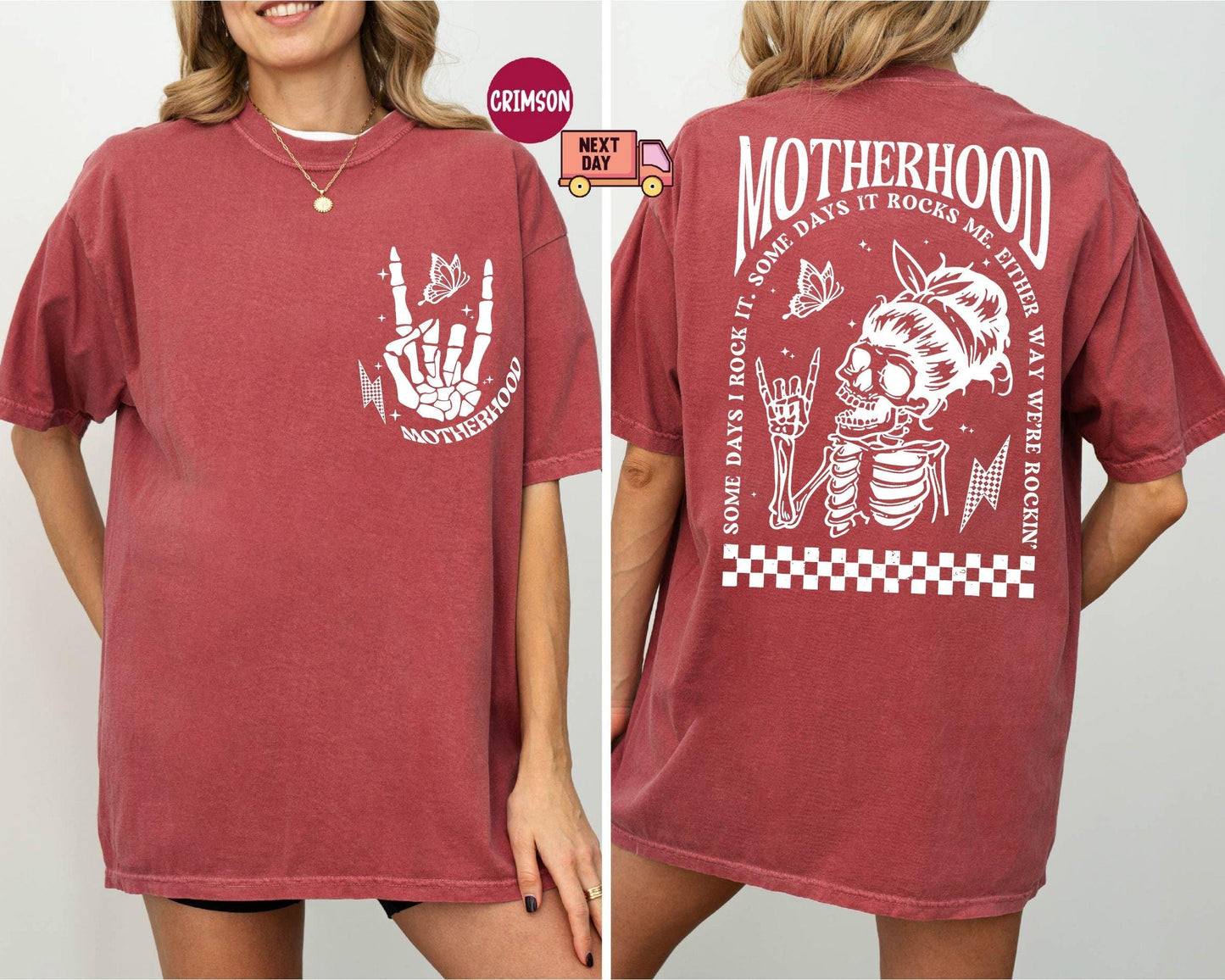 Motherhood Sometimes I Rock It Sometimes It Rocks Me Shirt, Mama Shirt, Mom Shirt, Rocker Mom Gifts, Mothers Day Gift, Gift